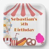 Aangepaste Carnaval Verjaardagsfeest Papieren Bordje (Voorkant)