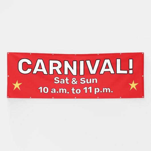 Aangepaste carnavalsbanner spandoek (Horizontaal)