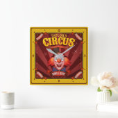 Aangepaste carnavalskap Big Top Family Circus Show Vierkante Klok (Huis)