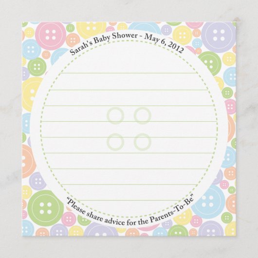 Aangepaste carol | Kute als Button | Advice-Kaart Advieskaart (Voorkant)