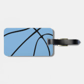 Aangepaste Carolina Blue Basketball-Bagagelabels Bagagelabel (Achterkant horizontaal)