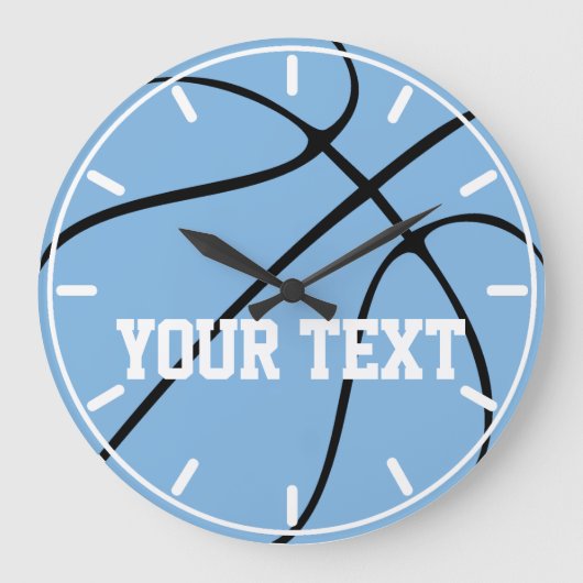 Aangepaste Carolina Blue/Light Blue Basketball-klo Grote Klok (Voorkant)