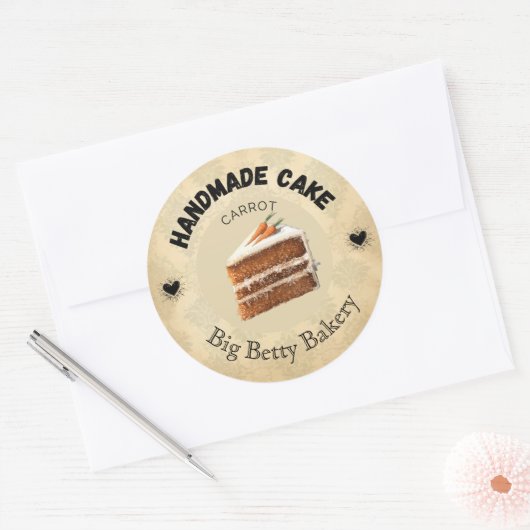 Aangepaste Carrot Cake Labels | Gepersonaliseerde  (Envelop)