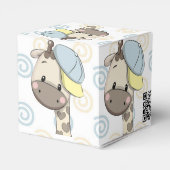 Aangepaste Cartoon Baby Giraffe Bedankdoosjes (Achterkant)