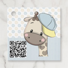 Aangepaste Cartoon Baby Giraffe Bedankjes Labels