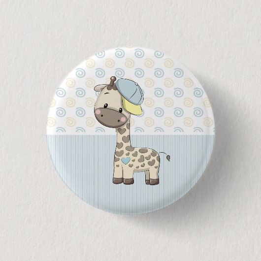 Aangepaste Cartoon Baby Giraffe Button (Voorkant)