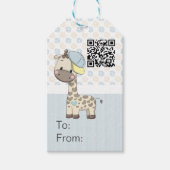Aangepaste Cartoon Baby Giraffe Cadeaus Labels Cadeaulabel (Voorkant)
