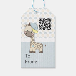 Aangepaste Cartoon Baby Giraffe Cadeaus Labels Cadeaulabel