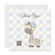 Aangepaste Cartoon Baby Giraffe Hartelijk dank