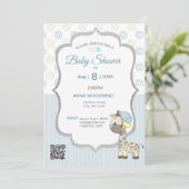 Aangepaste Cartoon Baby Giraffe Kaart (Staand voorkant)