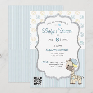 Aangepaste Cartoon Baby Giraffe Kaart