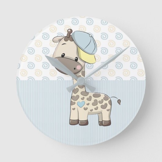 Aangepaste Cartoon Baby Giraffe Klok (Voorkant)