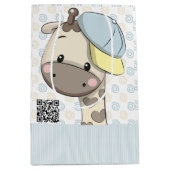 Aangepaste Cartoon Baby Giraffe Medium Cadeauzakje (Voorkant)