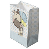 Aangepaste Cartoon Baby Giraffe Medium Cadeauzakje (Achterkant Gekanteld)