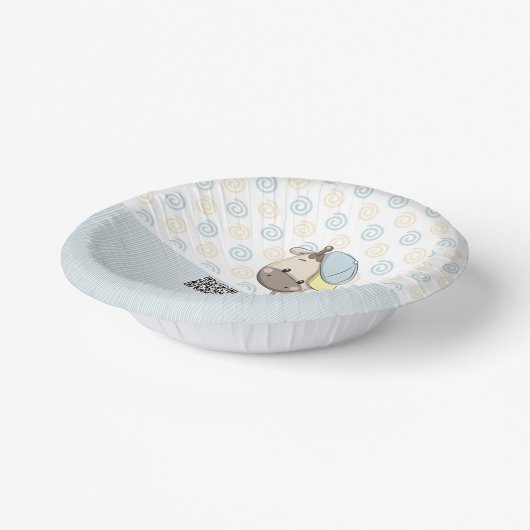 Aangepaste Cartoon Baby Giraffe Papier Bowl Papieren Kommen (Gebogen)