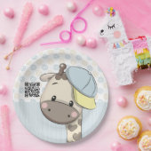 Aangepaste Cartoon Baby Giraffe Papieren Bordje (Feest)