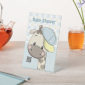 Aangepaste Cartoon Baby Giraffe Reclamebord Met Voetstuk (Insitu)