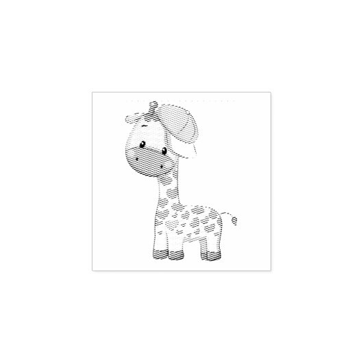 Aangepaste Cartoon Baby Giraffe Rubberstempel (Afrduk)