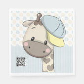 Aangepaste Cartoon Baby Giraffe Servet (Voorkant)