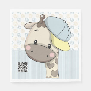 Aangepaste Cartoon Baby Giraffe Servet
