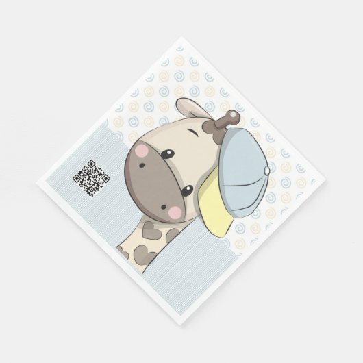 Aangepaste Cartoon Baby Giraffe Servet (Hoek)