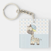 Aangepaste Cartoon Baby Giraffe Sleutelhanger (voorkant)