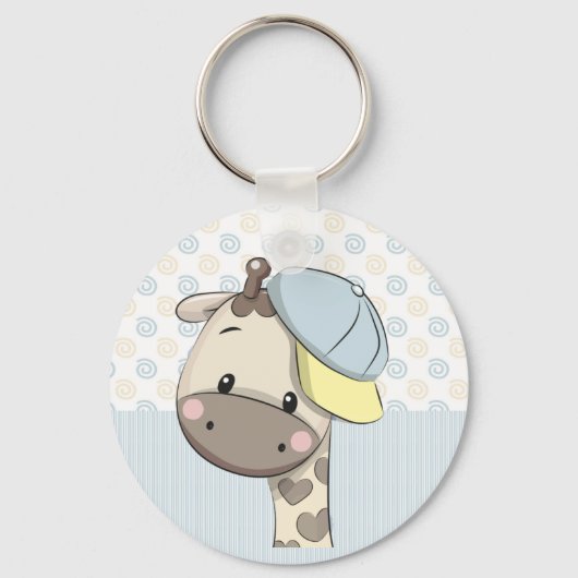 Aangepaste Cartoon Baby Giraffe Sleutelhanger (Voorkant)