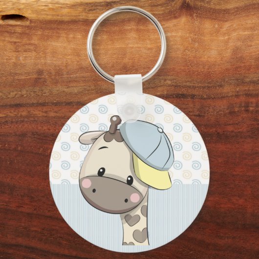 Aangepaste Cartoon Baby Giraffe Sleutelhanger (Voorkant)