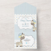 Aangepaste Cartoon Baby Giraffe Uitnodiging (Binnen)