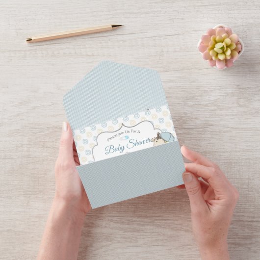 Aangepaste Cartoon Baby Giraffe Uitnodiging (VideoVideo)