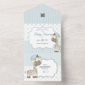 Aangepaste Cartoon Baby Giraffe Uitnodiging (Binnen)