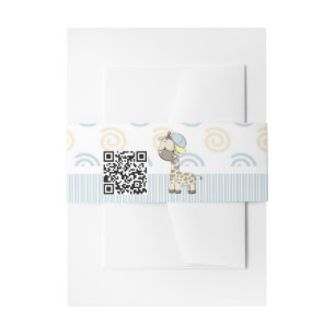 Aangepaste Cartoon Baby Giraffe Uitnodigingen Wikkel