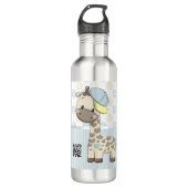 Aangepaste Cartoon Baby Jongen Giraffe  Waterfles (Voorkant)