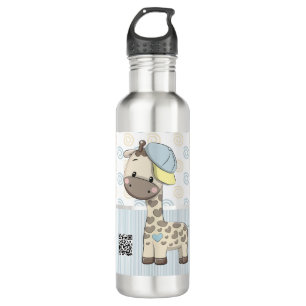 Aangepaste Cartoon Baby Jongen Giraffe  Waterfles