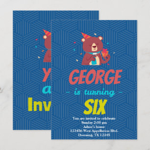 Aangepaste Cartoon Beer Cadeau  Kaart