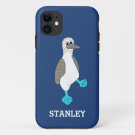 Aangepaste Cartoon blauw-gepoot Booby Bird Case-Mate iPhone Case