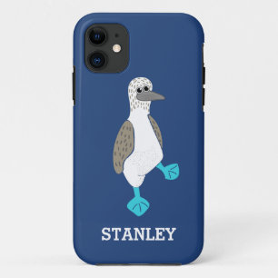 Aangepaste Cartoon blauw-gepoot Booby Bird Case-Mate iPhone Case