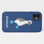 Aangepaste Cartoon blauw-gepoot Booby Bird Case-Mate iPhone Case (Achterkant (horizontaal))