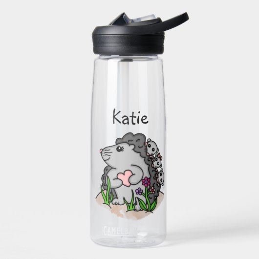 Aangepaste Cartoon egel Waterfles (Links)