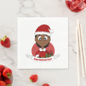 Aangepaste cartoon kerstmeisje servet (Insitu)