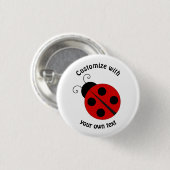 Aangepaste Cartoon Ladybug Ronde Button 3,2 Cm (Voorkant /achterkant)