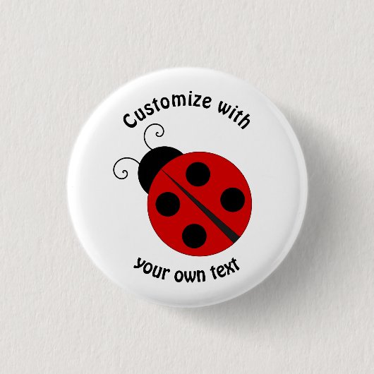 Aangepaste Cartoon Ladybug Ronde Button 3,2 Cm (Voorkant)