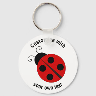 Aangepaste Cartoon Ladybug Sleutelhanger