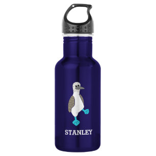 Aangepaste Cartoon met blauw-vogel Waterfles