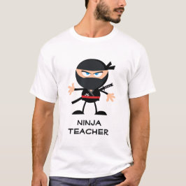 Aangepaste Cartoon Ninja-leraar T-shirt