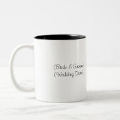 Aangepaste Cartoon-paar bruiloft/Mok Verloving Tweekleurige Koffiemok (Links)