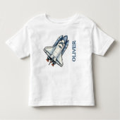 Aangepaste Cartoon Ruimteschip Cute Kinder Shirts (Voorkant)