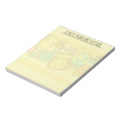 Aangepaste Cartoon School Supply Pattern Post-it Notitieblok (Linkerzijde)