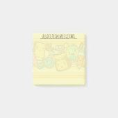 Aangepaste Cartoon School Supply Pattern Post-it Post-it® Notes (Voorkant)