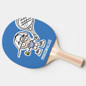 Aangepaste cartoon tafeltennis pingpongpeddel tafeltennisbatje (Zijkant)